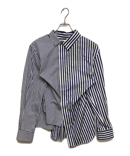 sacai（サカイ）sacai (サカイ) Cotton Poplin Shirt ホワイト×ネイビー サイズ:SIZE1の古着・服飾アイテム