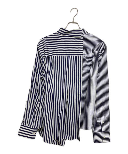 sacai（サカイ）sacai (サカイ) Cotton Poplin Shirt ホワイト×ネイビー サイズ:SIZE1の古着・服飾アイテム