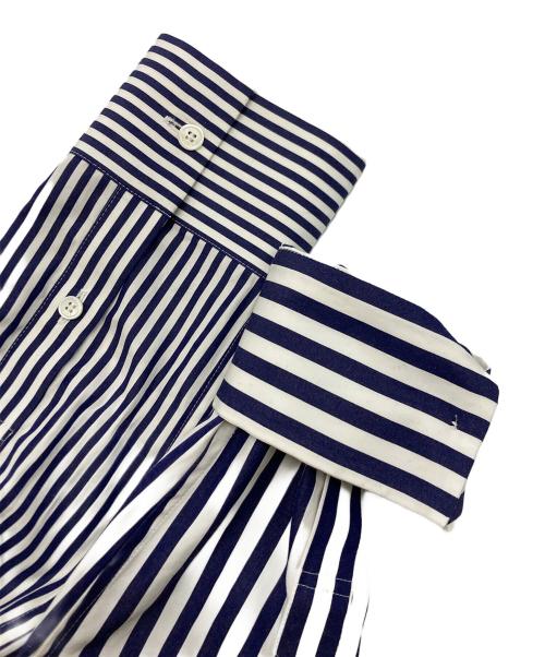 sacai（サカイ）sacai (サカイ) Cotton Poplin Shirt ホワイト×ネイビー サイズ:SIZE1の古着・服飾アイテム