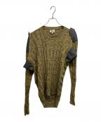 Vivienne Westwood manヴィヴィアン ウェストウッド マン）の古着「デザイン切替ニット」｜イエロー