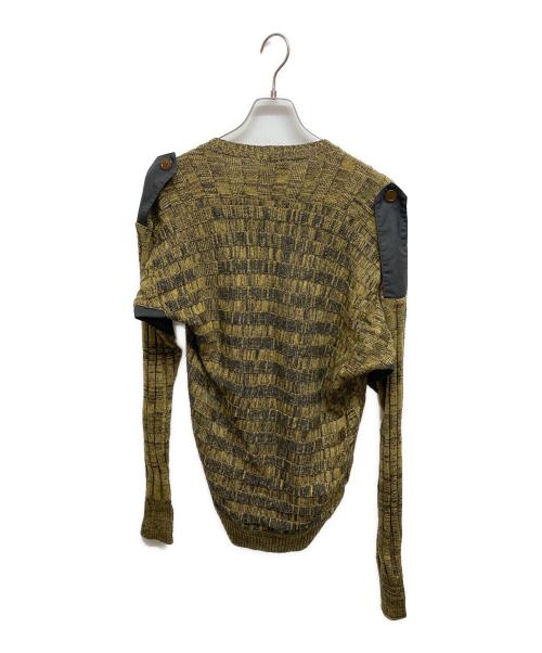 Vivienne Westwood man（ヴィヴィアン ウェストウッド マン）Vivienne Westwood man (ヴィヴィアン ウェストウッド マン) デザイン切替ニット イエロー サイズ:SIZE46の古着・服飾アイテム
