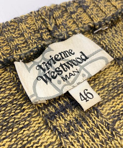Vivienne Westwood man（ヴィヴィアン ウェストウッド マン）Vivienne Westwood man (ヴィヴィアン ウェストウッド マン) デザイン切替ニット イエロー サイズ:SIZE46の古着・服飾アイテム