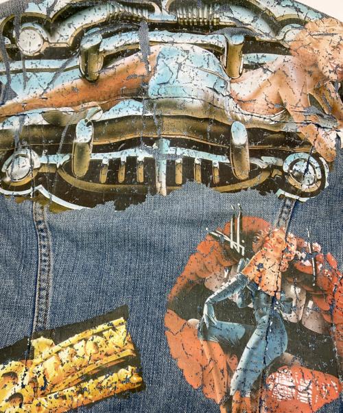 DOLCE & GABBANA（ドルチェ＆ガッバーナ）DOLCE & GABBANA (ドルチェ＆ガッバーナ) ピンナップガールプリントデニムジャケット インディゴ サイズ:SIZE XSの古着・服飾アイテム