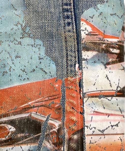 DOLCE & GABBANA（ドルチェ＆ガッバーナ）DOLCE & GABBANA (ドルチェ＆ガッバーナ) ピンナップガールプリントデニムジャケット インディゴ サイズ:SIZE XSの古着・服飾アイテム