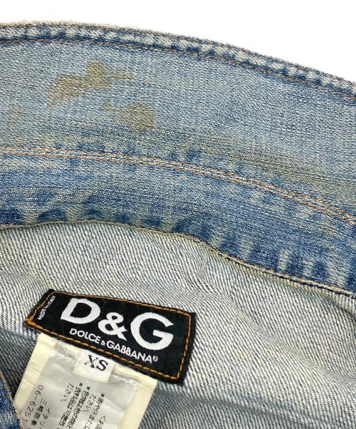 DOLCE & GABBANA（ドルチェ＆ガッバーナ）DOLCE & GABBANA (ドルチェ＆ガッバーナ) ピンナップガールプリントデニムジャケット インディゴ サイズ:SIZE XSの古着・服飾アイテム