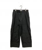 MARKAマーカ）の古着「OFFICER PANTS 2TUCK WIDE WOOL SOFT SERGE/２たっくうーるわいどぱんつ」｜グレー