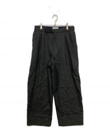 MARKA（マーカ）の古着「OFFICER PANTS 2TUCK WIDE WOOL SOFT SERGE/２たっくうーるわいどぱんつ」｜グレー