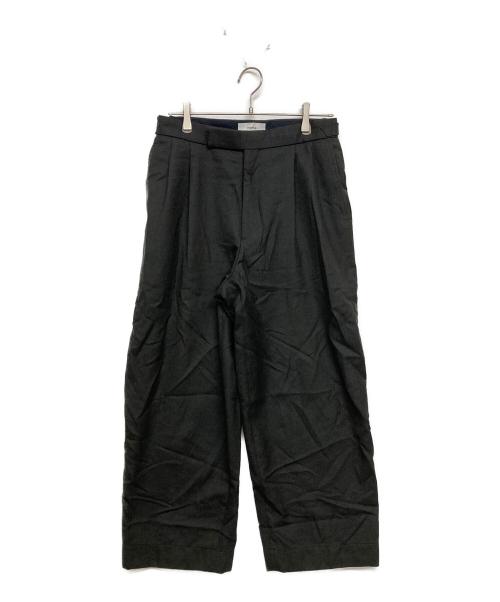 MARKA（マーカ）MARKA (マーカ) OFFICER PANTS 2TUCK WIDE WOOL SOFT SERGE/２たっくうーるわいどぱんつ グレー サイズ:SIZE2の古着・服飾アイテム