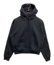 BEAMS（ビームス）の古着「ワイドショートフィット ウィンドプルーフ スウェット フーディー」｜ブラック