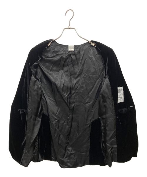 gabriela coll garments（ガブリエラコールガーメンツ）gabriela coll garments (ガブリエラコールガーメンツ) SUPER A MARKET (スーパーエーマーケット) ベルベットノーカラージャケット ブラック サイズ:SIZE1の古着・服飾アイテム
