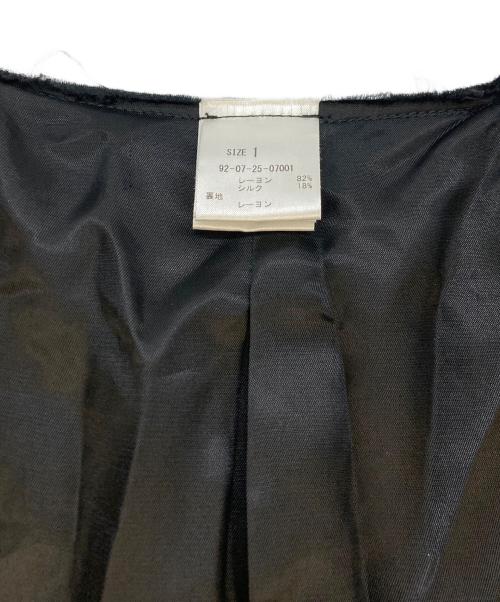 gabriela coll garments（ガブリエラコールガーメンツ）gabriela coll garments (ガブリエラコールガーメンツ) SUPER A MARKET (スーパーエーマーケット) ベルベットノーカラージャケット ブラック サイズ:SIZE1の古着・服飾アイテム