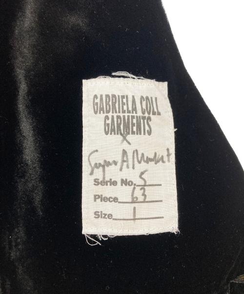 gabriela coll garments（ガブリエラコールガーメンツ）gabriela coll garments (ガブリエラコールガーメンツ) SUPER A MARKET (スーパーエーマーケット) ベルベットノーカラージャケット ブラック サイズ:SIZE1の古着・服飾アイテム