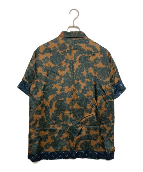 DRIES VAN NOTEN（ドリスヴァンノッテン）DRIES VAN NOTEN (ドリスヴァンノッテン) オープンカラーシャツ ブラウン×ネイビー サイズ:SIZE46の古着・服飾アイテム