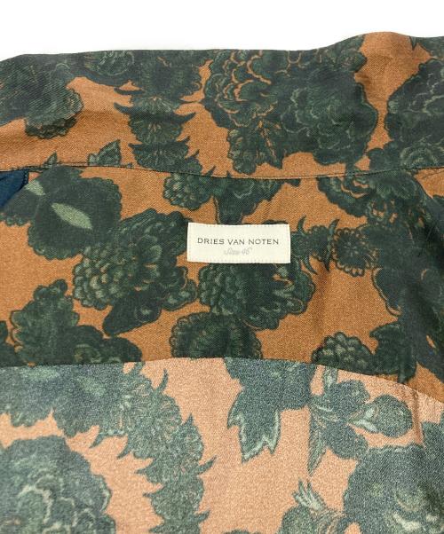 DRIES VAN NOTEN（ドリスヴァンノッテン）DRIES VAN NOTEN (ドリスヴァンノッテン) オープンカラーシャツ ブラウン×ネイビー サイズ:SIZE46の古着・服飾アイテム