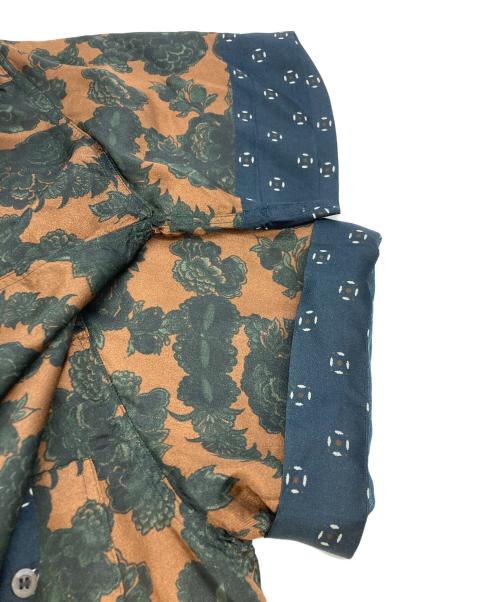 DRIES VAN NOTEN（ドリスヴァンノッテン）DRIES VAN NOTEN (ドリスヴァンノッテン) オープンカラーシャツ ブラウン×ネイビー サイズ:SIZE46の古着・服飾アイテム