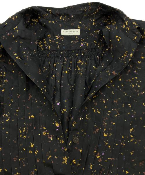 DRIES VAN NOTEN（ドリスヴァンノッテン）DRIES VAN NOTEN (ドリスヴァンノッテン) シルクシャツワンピース ブラック サイズ:SIZE34の古着・服飾アイテム