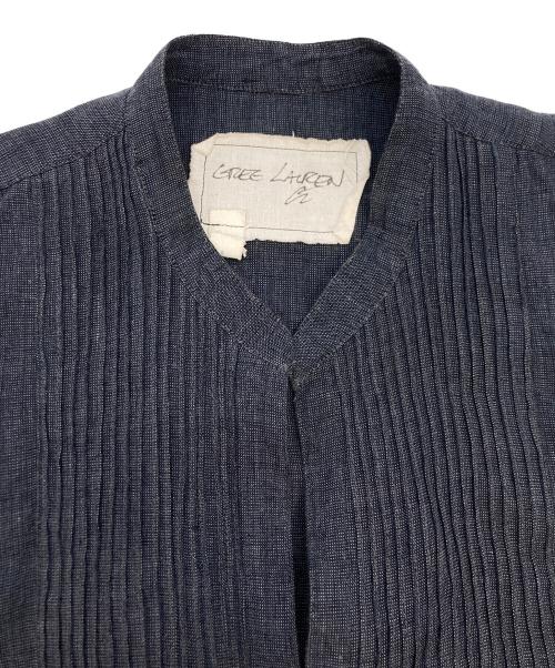 GREG LAUREN（グレッグローレン）GREG LAUREN (グレッグローレン) リネンピンタックシャツワンピース グレー サイズ:SIZE Sの古着・服飾アイテム