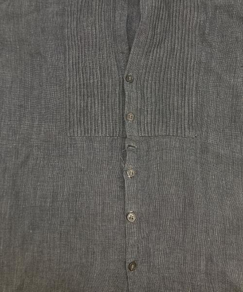 GREG LAUREN（グレッグローレン）GREG LAUREN (グレッグローレン) リネンピンタックシャツワンピース グレー サイズ:SIZE Sの古着・服飾アイテム