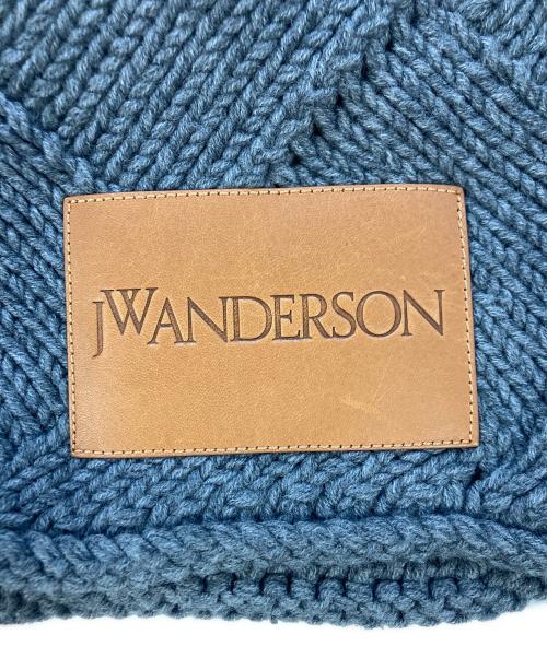 J.W.ANDERSON（ジェイダブリューアンダーソン）J.W.ANDERSON (ジェイダブリューアンダーソン) ロゴパッチ付きクロップニット グレー サイズ:SIZE XSの古着・服飾アイテム