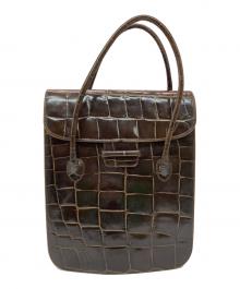 GIORGIO ARMANI（ジョルジョアルマーニ）の古着「型押しトートバッグ」｜ブラウン