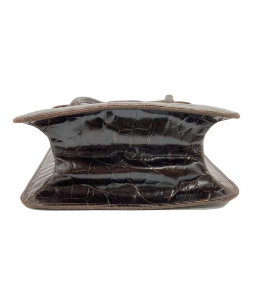 GIORGIO ARMANI（ジョルジョアルマーニ）GIORGIO ARMANI (ジョルジョアルマーニ) 型押しトートバッグ ブラウン サイズ:実寸サイズをご参照下さい。の古着・服飾アイテム