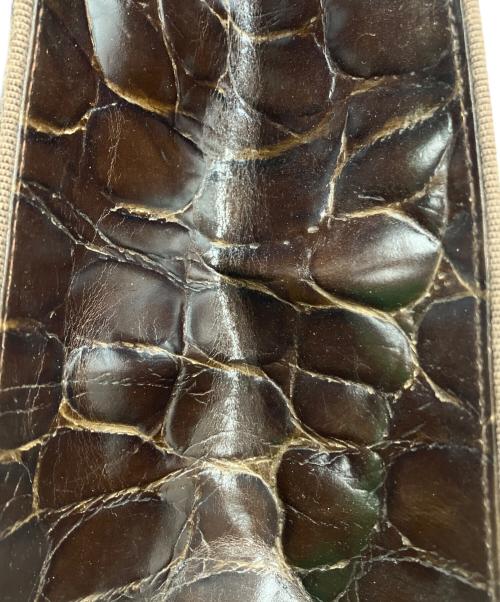 GIORGIO ARMANI（ジョルジョアルマーニ）GIORGIO ARMANI (ジョルジョアルマーニ) 型押しトートバッグ ブラウン サイズ:実寸サイズをご参照下さい。の古着・服飾アイテム