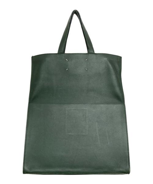 Maison Margiela（メゾンマルジェラ）Maison Margiela (メゾンマルジェラ) ICONS SHOPPING CLUTCH/トートバッグ グリーンの古着・服飾アイテム