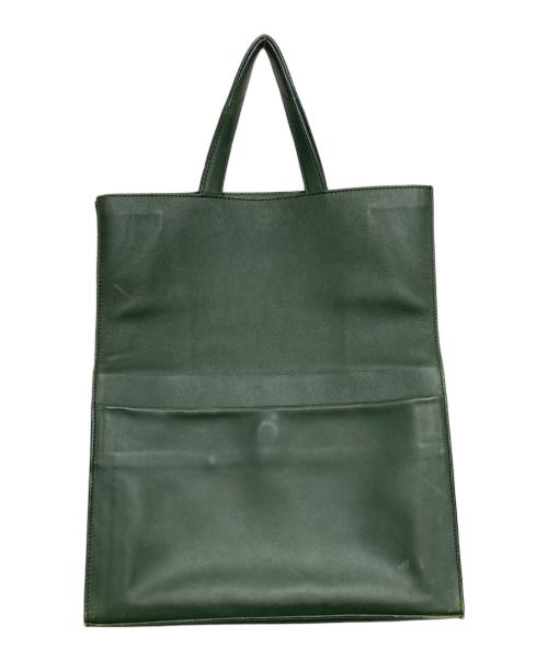 Maison Margiela（メゾンマルジェラ）Maison Margiela (メゾンマルジェラ) ICONS SHOPPING CLUTCH/トートバッグ グリーンの古着・服飾アイテム
