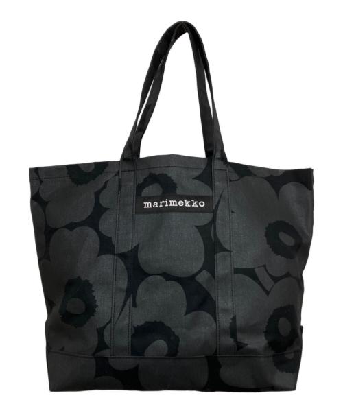 marimekko（マリメッコ）marimekko (マリメッコ) Pieni Unikko Peruskassi wx/キャンバストートバッグ ブラック サイズ:実寸サイズをご参照下さい。の古着・服飾アイテム