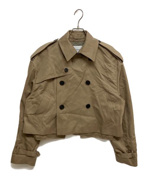 HYKE（ハイク）HYKE (ハイク) CROPPED TRENCH COAT / BIG FIT　252-17556 ブラウン サイズ:SIZE2の古着・服飾アイテム