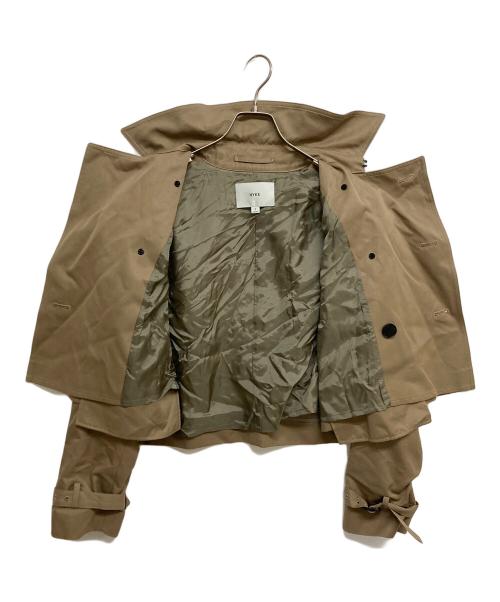 HYKE（ハイク）HYKE (ハイク) CROPPED TRENCH COAT / BIG FIT　252-17556 ブラウン サイズ:SIZE2の古着・服飾アイテム
