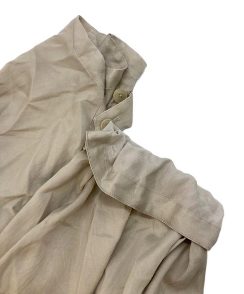 Curensology（カレンソロジー）Curensology (カレンソロジー) サテンタックパンツ ベージュ サイズ:SIZE36の古着・服飾アイテム