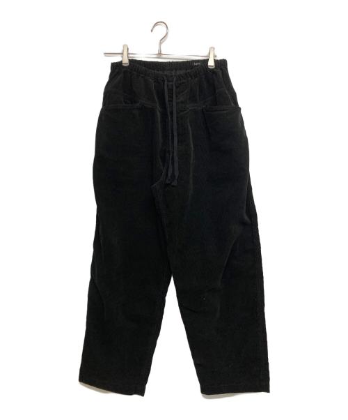 COMOLI（コモリ）COMOLI (コモリ) コーデュロイ ドローストリングパンツ ブラック サイズ:SIZE2の古着・服飾アイテム
