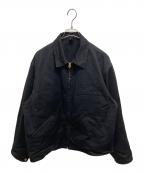 COMOLIコモリ）の古着「ブラックデニム ジップショートジャケット」｜ブラック