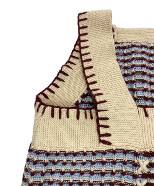 Ameri VINTAGE（アメリヴィンテージ）Ameri VINTAGE (アメリヴィンテージ) URAOMOTE MIX HAND STITCH DRESS ブラウン×ベージュ サイズ:SIZE Mの古着・服飾アイテム