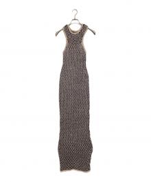 TODAYFUL（トゥデイフル）の古着「Lowgauge Honeycomb Knitdress」｜ブラウン×ベージュ