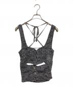 IRENEアイレネ）の古着「Lace Pattern Knit Vest」｜グレー