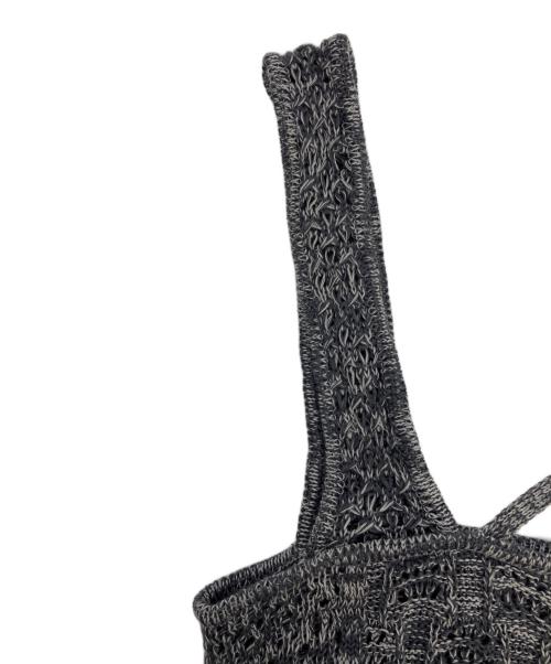 IRENE（アイレネ）IRENE (アイレネ) Lace Pattern Knit Vest グレー サイズ:SIZE 36の古着・服飾アイテム