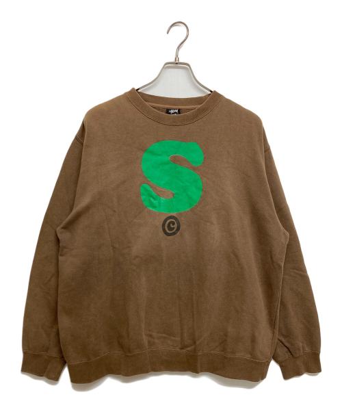 stussy（ステューシー）stussy (ステューシー) Sロゴラバープリントスウェット ブラウン サイズ:SIZE Lの古着・服飾アイテム