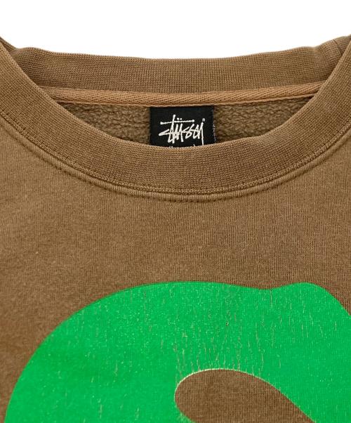 stussy（ステューシー）stussy (ステューシー) Sロゴラバープリントスウェット ブラウン サイズ:SIZE Lの古着・服飾アイテム