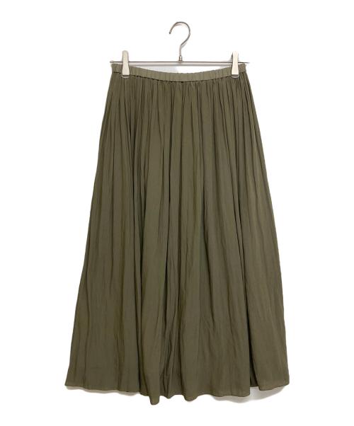 BEARD.SLEY（ビアズリー）BEARD.SLEY (ビアズリー) ロングひだスカート カーキ サイズ:SIZE Freeの古着・服飾アイテム
