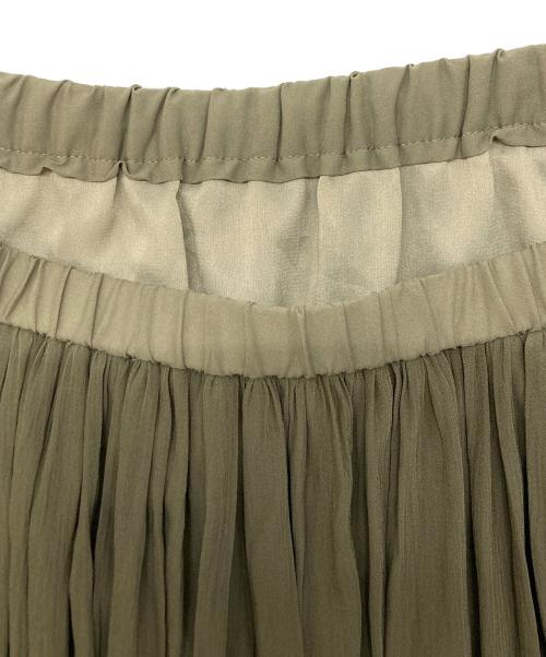 BEARD.SLEY（ビアズリー）BEARD.SLEY (ビアズリー) ロングひだスカート カーキ サイズ:SIZE Freeの古着・服飾アイテム