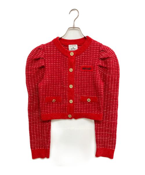 Lily Brown（リリーブラウン）Lily Brown (リリーブラウン) MARY QUANT (マリークヮント) ツイードニットセットアップ レッド サイズ:SIZE Freeの古着・服飾アイテム