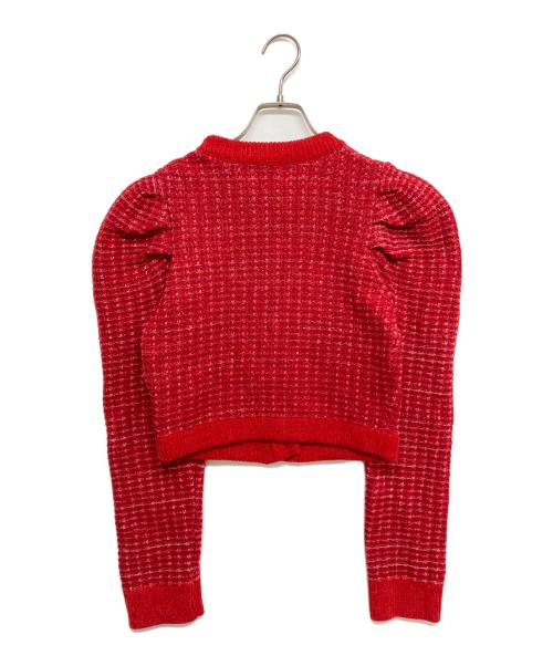 Lily Brown（リリーブラウン）Lily Brown (リリーブラウン) MARY QUANT (マリークヮント) ツイードニットセットアップ レッド サイズ:SIZE Freeの古着・服飾アイテム