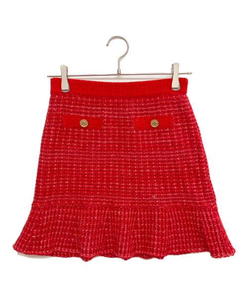 Lily Brown（リリーブラウン）Lily Brown (リリーブラウン) MARY QUANT (マリークヮント) ツイードニットセットアップ レッド サイズ:SIZE Freeの古着・服飾アイテム