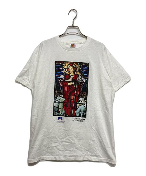 FRUIT OF THE LOOM（フルーツオブザルーム）FRUIT OF THE LOOM (フルーツオブザルーム) American Bible Society/バイブルアートTシャツ ホワイト サイズ:SIZE Lの古着・服飾アイテム