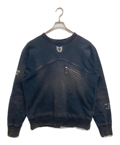 HUMAN MADE（ヒューマンメイド）HUMAN MADE (ヒューマンメイド) 24AW Crewneck Sweatshirt ネイビー サイズ:SIZE Mの古着・服飾アイテム