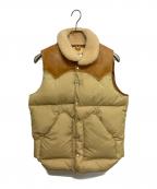 RockyMountainFeatherBedロッキーマウンテンフェザーベッド）の古着「Christy Vest/ダウンベスト　450-452-20」｜ベージュ×ブラウン