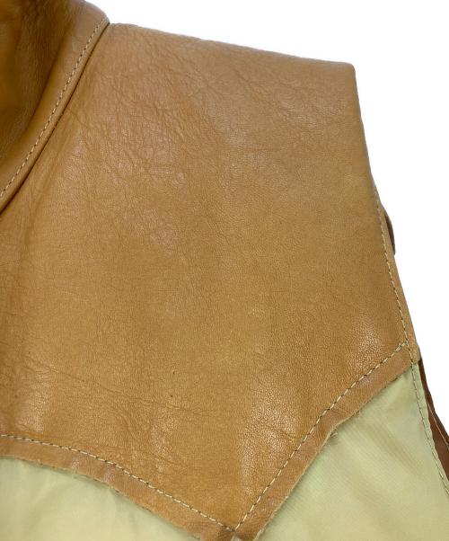RockyMountainFeatherBed（ロッキーマウンテンフェザーベッド）RockyMountainFeatherBed (ロッキーマウンテンフェザーベッド) Christy Vest/ダウンベスト　450-452-20 ベージュ×ブラウン サイズ:SIZE38の古着・服飾アイテム