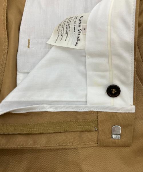 Acne studios（アクネ ストゥディオズ）Acne studios (アクネ ストゥディオズ) PINOT CO TROUSERSストレートパンツ ベージュ サイズ:SIZE 48の古着・服飾アイテム